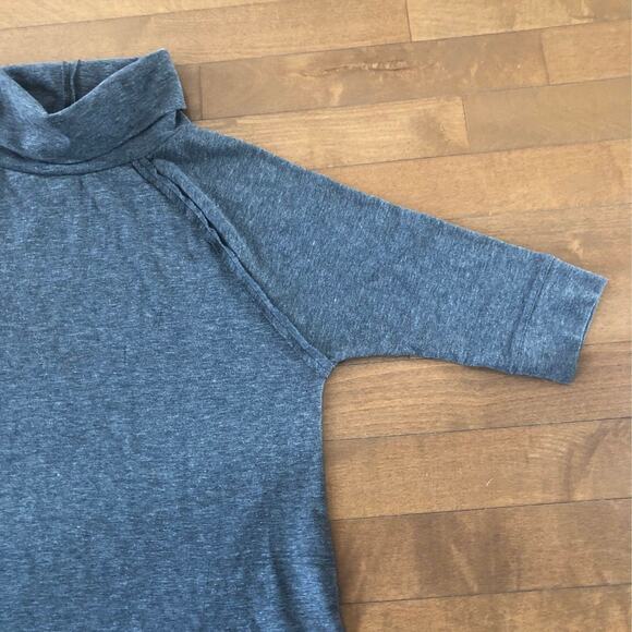 Anthropology ANAMA turtleneck gray high low sweater dress size large - Picture 11 of 12